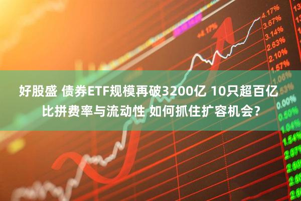 好股盛 债券ETF规模再破3200亿 10只超百亿 比拼费率与流动性 如何抓住扩容机会？